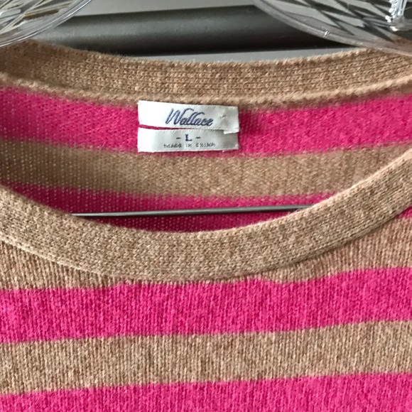 Madewell Pink and camel striped wool Sweater - Picture 2 of 5